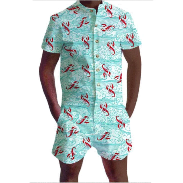 Romper Gay Pride Milk Men Romper 3D Graphic Pink Blue Stitching Romper