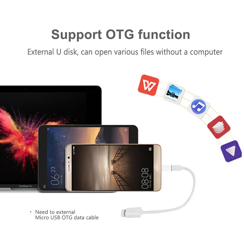 ! ACCEZZ USB C к Micro OTG адаптер Тип конвертер для One Plus 5 LG G5 G6 Xiaomi Mi 6 Samsung S8