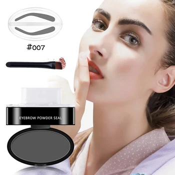 

Good Quality Newest Professional Natural Eyebrow Stamp Beauty Makeup Tool EyeBrow Powder seal with brush Quick Makeup 9 Options