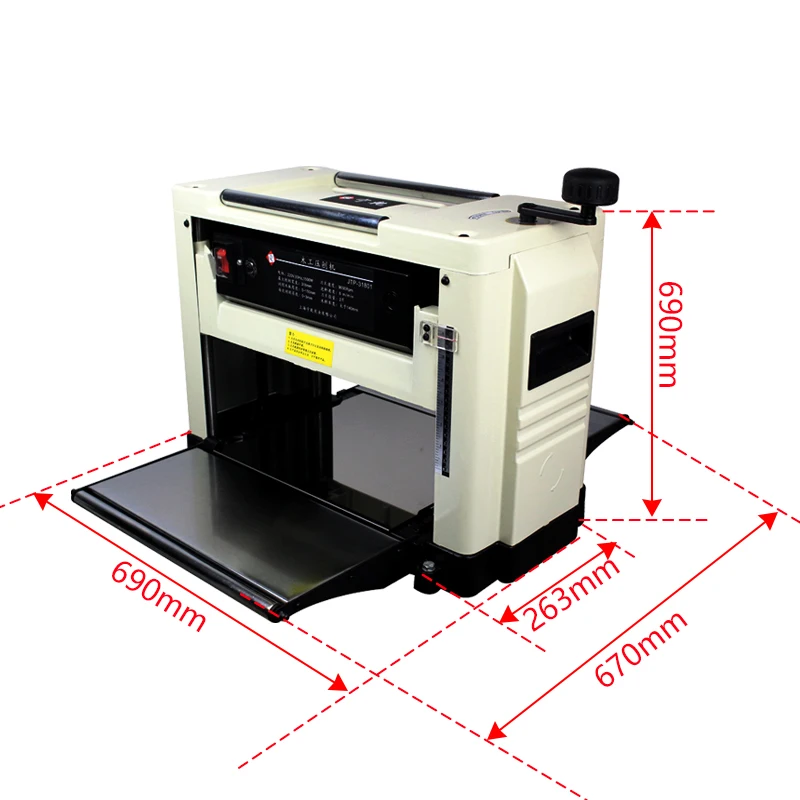 Thicknesser Press Planer Multi-purpose Single Surface Light Planer Woodworking Machinery Thicknesser 220V  JTP-31801