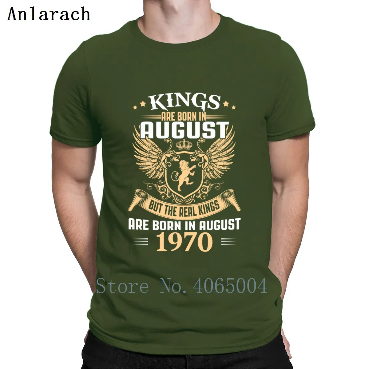 Kings рождаются легенды в августе 1970 футболка на заказ круглый шеи Графический