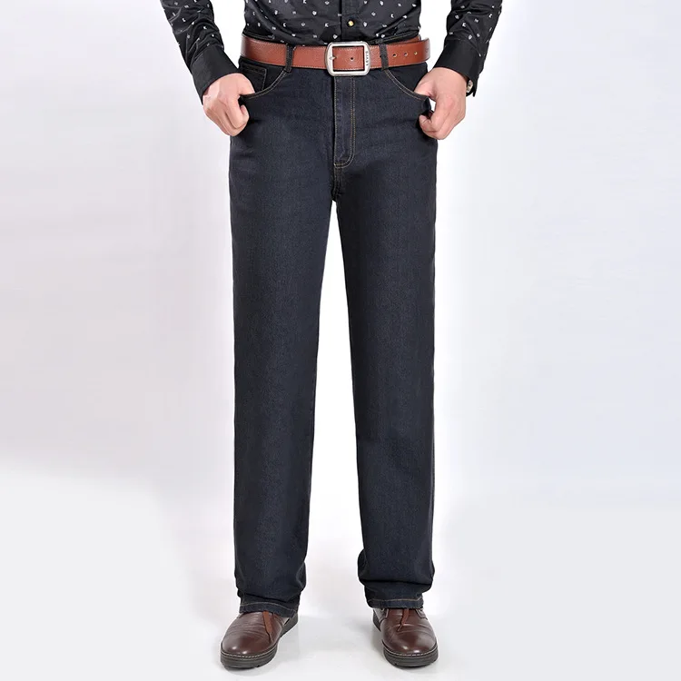 

New Arrival Autumn and Winter Style Jeans Men Pants Tall waist Plus Size 30-40 Straight tooling Loose men's trousers