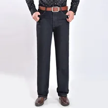 Neue Ankunft Herbst und Winter Stil Jeans Männer Hosen der Hohen taille Plus Größe 30-40 Gerade werkzeug Lose herrenhosen