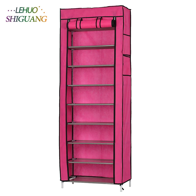 

Single row 9 grid Shoe rack Non-woven fabric organizer storage cabinet Assembly shelf Shoe cabinet home living room Furniture