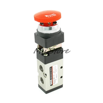 

MV-10 2 Position 5 Way Emergency Red Mushroom Button Switch Air Mechanical Valve