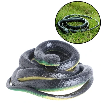 

130cm Realistic Plastic Tricky Toy Fake Snakes Garden Props Joke Prank Halloween Horror Toys for Adults PP Plastic Snake