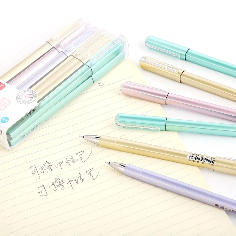 4pcs/lot Erasable Gel Pen Ink Refill Metal Pen Rod for Kids Students Writing Signature Gift Stationery Escolar Papelar