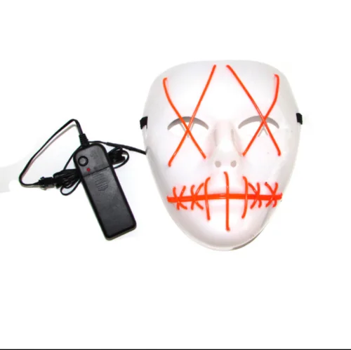 11 Цвета Хэллоуин Страшные Led маска Косплэй EL провода Led костюм маска EL Wire свет чистки фильм