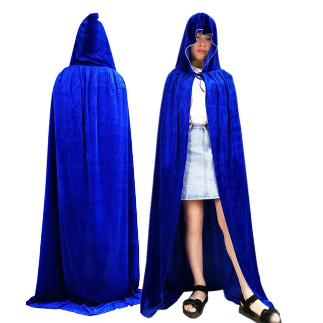 adult witch long purple green red black halloween cloaks hood and capes halloween costumes for women
