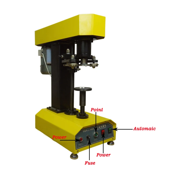 TDFJ-160 настольная автоматическая машина для укупорка контейнера, Машина Для Запечатывания Банок, бумажных банок, ПЭТ пластиковый бак, металлическая машина для крышки горшка
