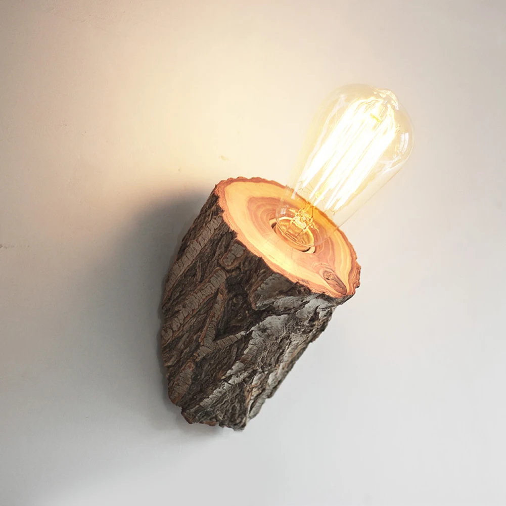 

E27 Home Easy Install Bedside Led Light Base Indoor Decoration Hotel Bedroom DIY Wooden Corridor