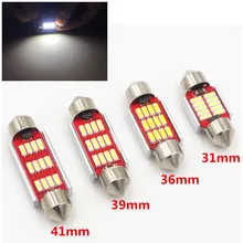 31mm 36mm 39mm 41mm c5w c10w canbus livre de erros festão automóvel smd 4014 led interior do carro lâmpada cúpula lâmpada leitura luz branca