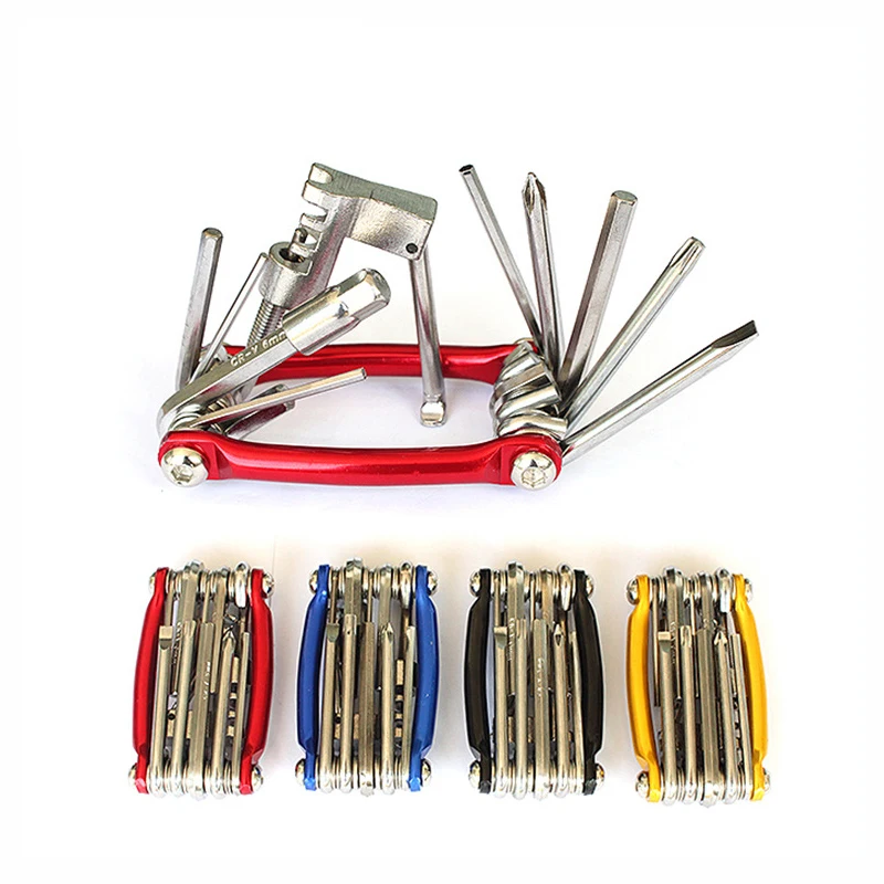 cheap 11 in 1 Bicycle Wrench Screwdriver Repairing Tool SetRoad Bike Cycling Multifunctional Chain Maintance Kit
