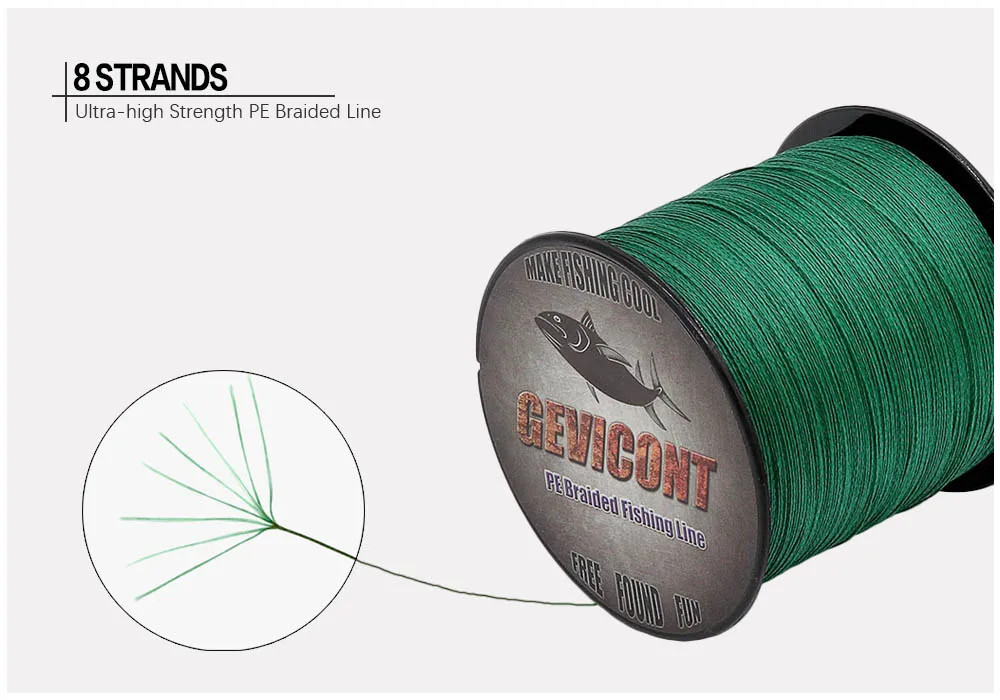 Леска для ловли карпа 10-300lb ПЭ плетеная леска 100-2000 м Морской Карп 8 нитей рыболовный шнур Gevicont морская рыба
