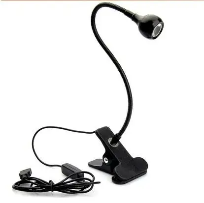 USB держатель с зажимом питания светодиодная лампа для книг настольная 3 Вт гибкая