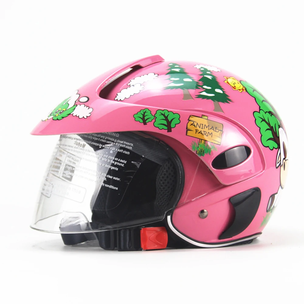 

Half Face Motorcycle Helmet Cartoon Children Helmet for Motorcycle Safety Cap Capacete Moto Kids Crash Helmet for Girls And Boys