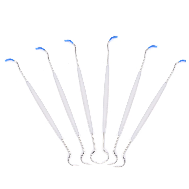 

100pcs Disposable Dental Explorers Sterilized One-time Temporary Double Ends Probe Hook Pick Stainless Steel Dental Instrument