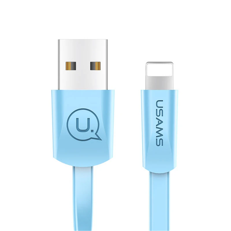 Плоский usb кабель для синхронизации данных и зарядки iPhone X XS MAX XR 6S 6 7 8 Plus 5S 5C 5 SE iPad