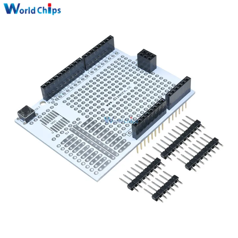 Прототип PCB макетная плата Плата расширения плата макетная плата модуль Protoshield для Arduino UNO R3 один Diy комплект 2,54 мм