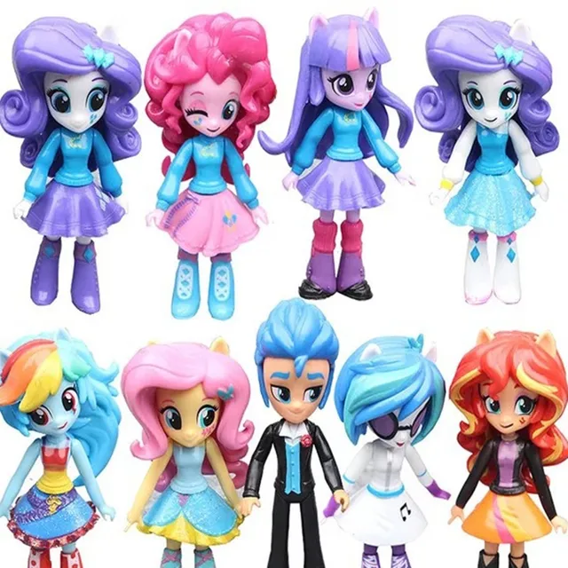 Special Offers Little monster School Elf College 9 PCS/SET Pony Dog Girl Zombie Ghost Doll Collection Decoration Fun Children Toys Gifts