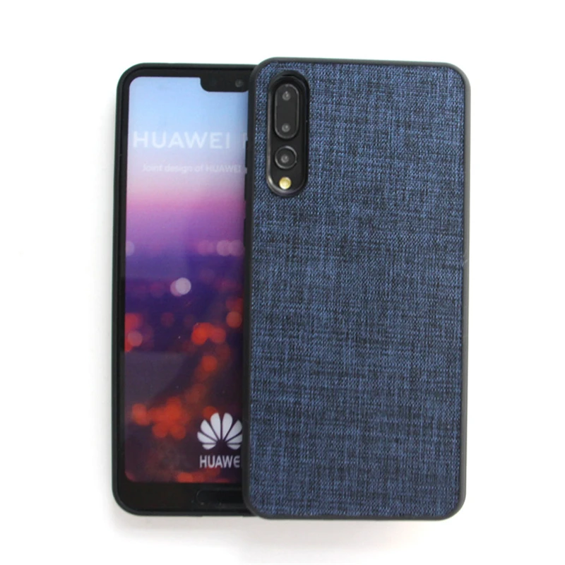 

Fabrics Case for Huawei P20 Pro Case Fashion Linen Cloth Soft TPU Silicone Shockproof Cover for Huawei P20 Lite Back Cover Cases
