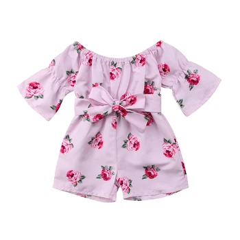 

Toddler Baby Girl Floral Overalls Kids Jumpsuit