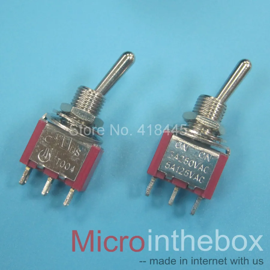 Переключатель ВКЛ./ВЫКЛ. 1P2T 1P3T push on 3pin 250В/2а 120В/5А 12В/20A Mini Latching red button | Обустройство