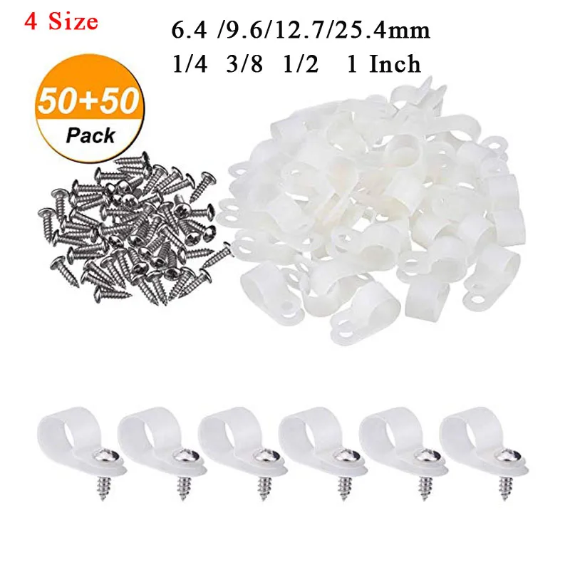 Rope Light P-Style Mounting Clips Compatible Pan Head Phillips Screws Nylon Screw Cord Fastener Cable | Обустройство дома