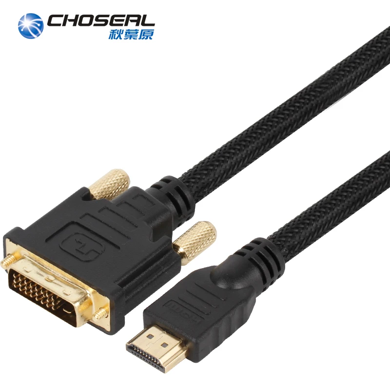 CHOSEAL Кабель HDMI DVI 24 + 1 Pin адаптер 4K 1080P двунаправленный D папа к Мужской конвертер