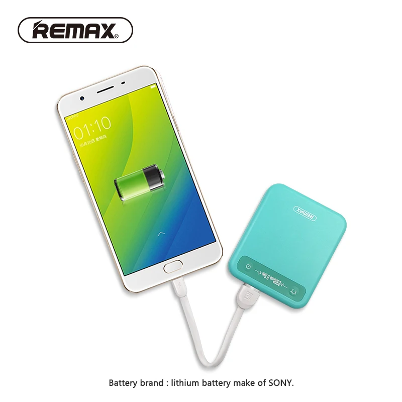 REMAX PINO Power Bank 2500mAh 9.5Wh Mini Portable Charger Polymer Battery External Battery Pack Power Bank for iphone Xiaomi