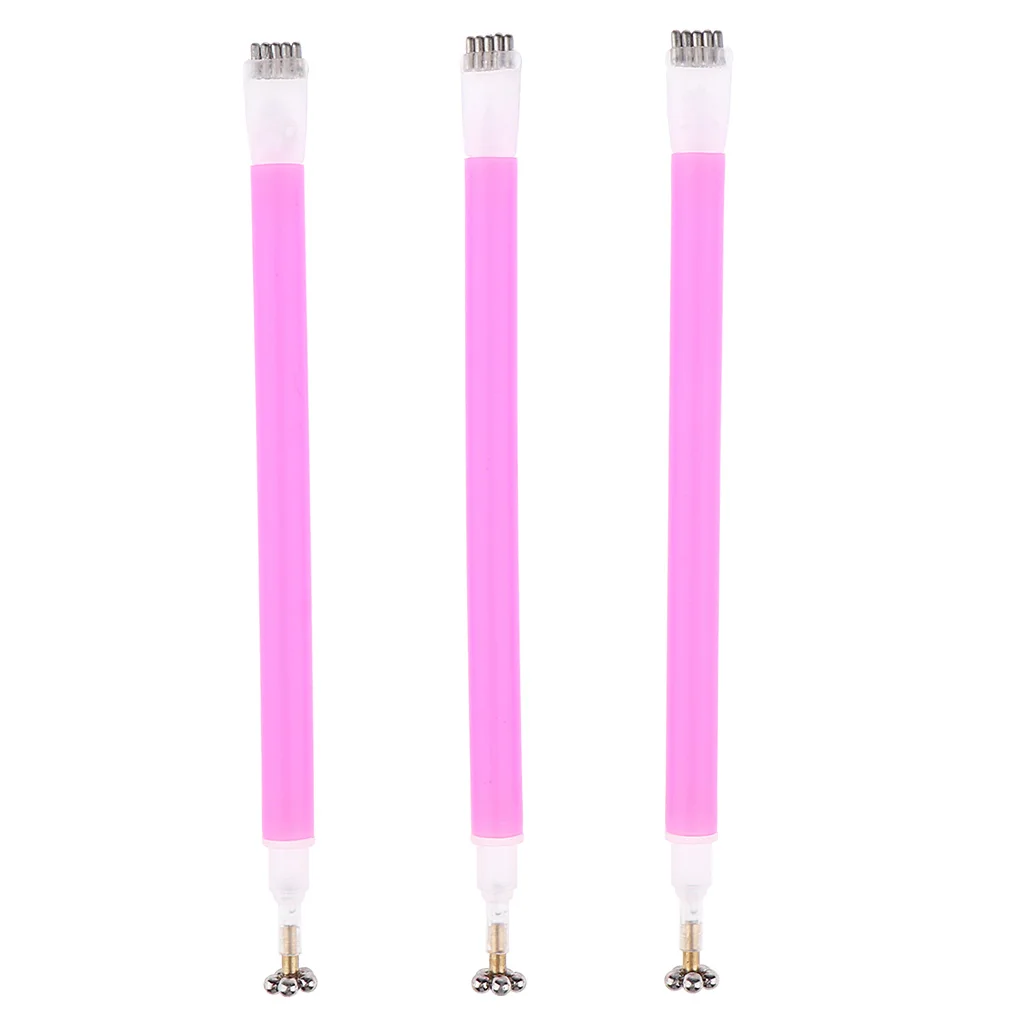 3x Nail Art Brush Magic 3D Cat Pen UV Gel Polish Magnetic Cats Eyes DIY Tool