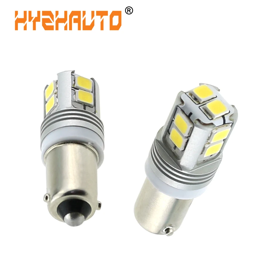 

HYZHAUTO BA9S T4W Car LED License Plate Lights White Interior Map Dome Light Backup Parking Lamp 1891 641 BA9 H6W 2835 10SMD 2PC
