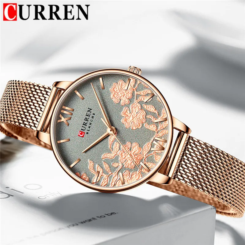 

CURREN Women Watches Waterproof Top Brand Luxury Gold Ladies Wristwatch Stainless Steel Band Classic Bracelet Female Clock 9065