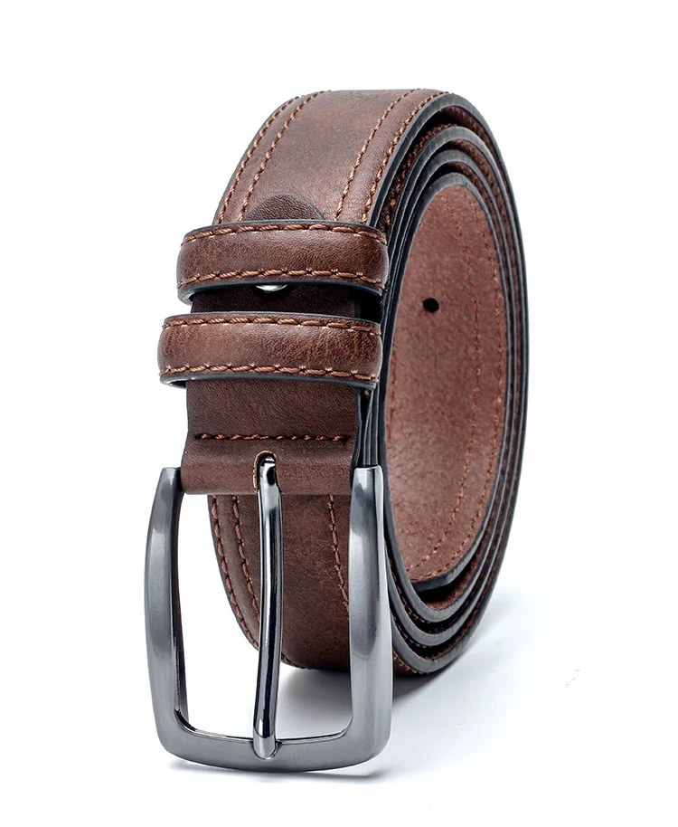 branded belt for men Men Vintage Belts For Jeans Luxury Split Leather Belt Men Famous Belt For Man Designer Belts With Vintage Style black belt with holes