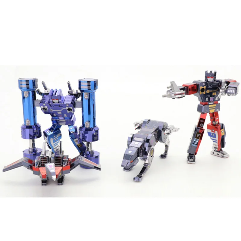 Original box MU Кассетная лента Laserbeak Ravage Frenzy Rumble 3D металлические наборы DIY сборка головоломки лазерная резка головоломки строительные игрушки - Цвет: Original box