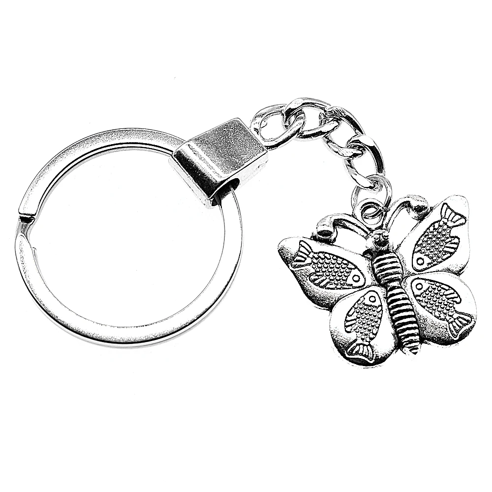 

27x22mm Fish Wings Butterfly Keychain Men Jewelry New Fashion Keychain Party Gift Dropshipping Jewellery