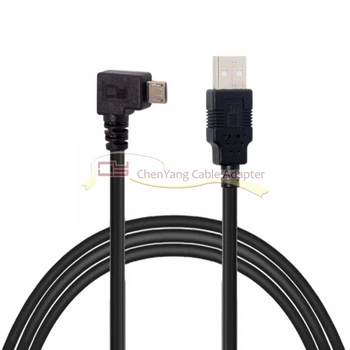 

10PCS/CY 3m 2m 1.5m 1m Left angled Right Angled 90 Degree Micro USB Male to USB 2.0 Data Charge Cable for Phone & Tablet Black