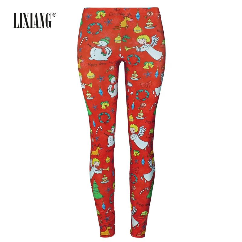 

Lixiang Push Up Leggings Women Workout Leggings Slim Leggings Polyester V-Waist Jeggings Women Pencil Pants christmas leggings