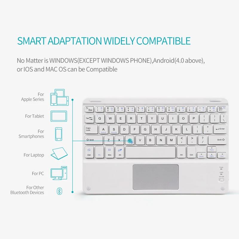  Portable Mini Wireless Bluetooth Keyboards with Touchpad Universal For All 7-10 inch Android Tablet