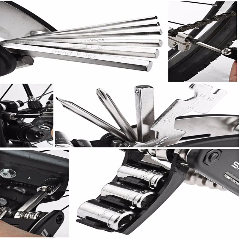 15 в 1 Многофункциональный набор инструментов для ремонта велосипеда, необходимые велосипедные инструменты, аксессуары для велоспорта, снасти