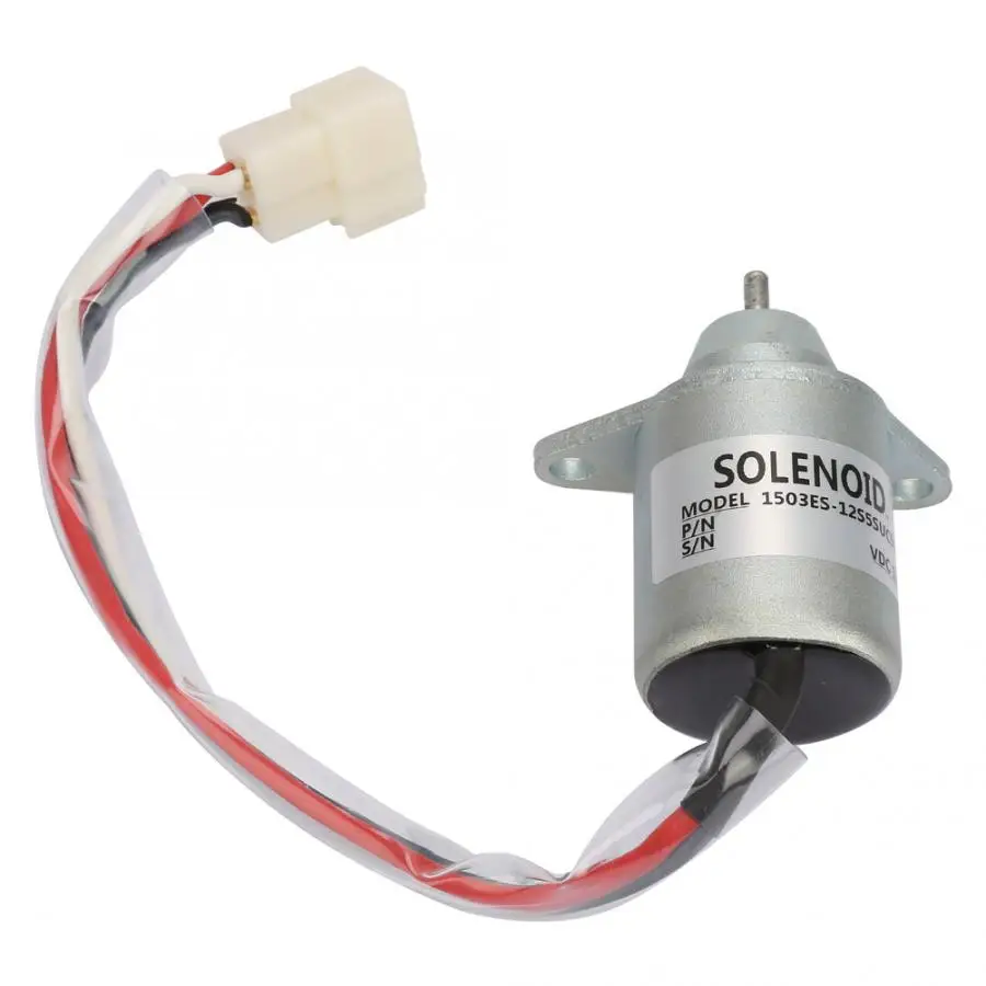 

12V Diesel Fuel Shut Off Solenoid Engine Shut off Stop Solenoid Valve Replacement Kit 1503ES-12S5SUC5S