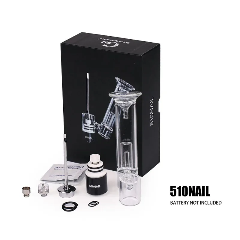 

510 Nail Rig Enail Wax Atomizer Vaporizer Vape Tank Glass Filter Dab Bubbler With Glass Percolator Titanium Ceramic Quartz Coil