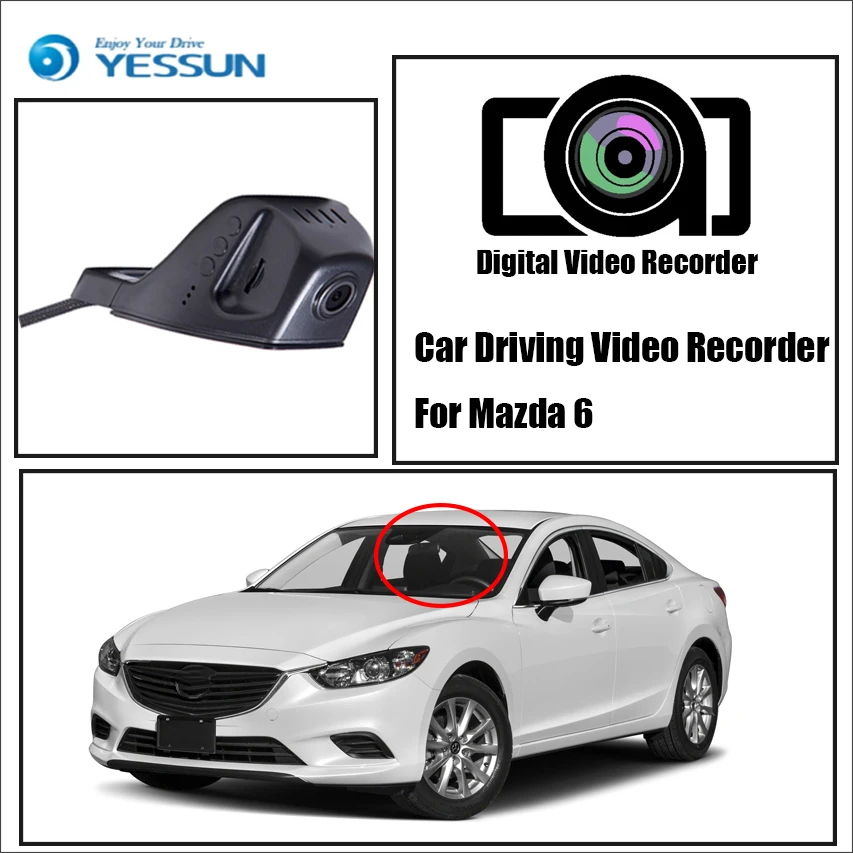 

YESSUN For Mazda 6 Car Front Dash Camera CAM DVR Driving Video Recorder Control Function Car DVR Camera Video Recorder