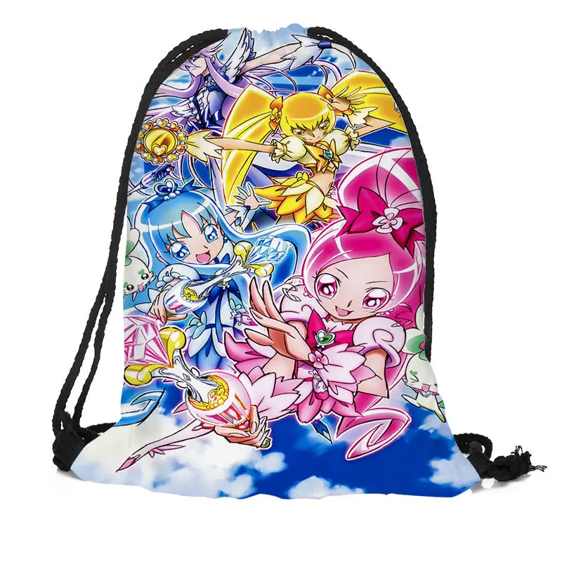 

Custom Smile Precure Backpack Drawstring Bag Travel Beach School Bag Multi-function Backpack Printing