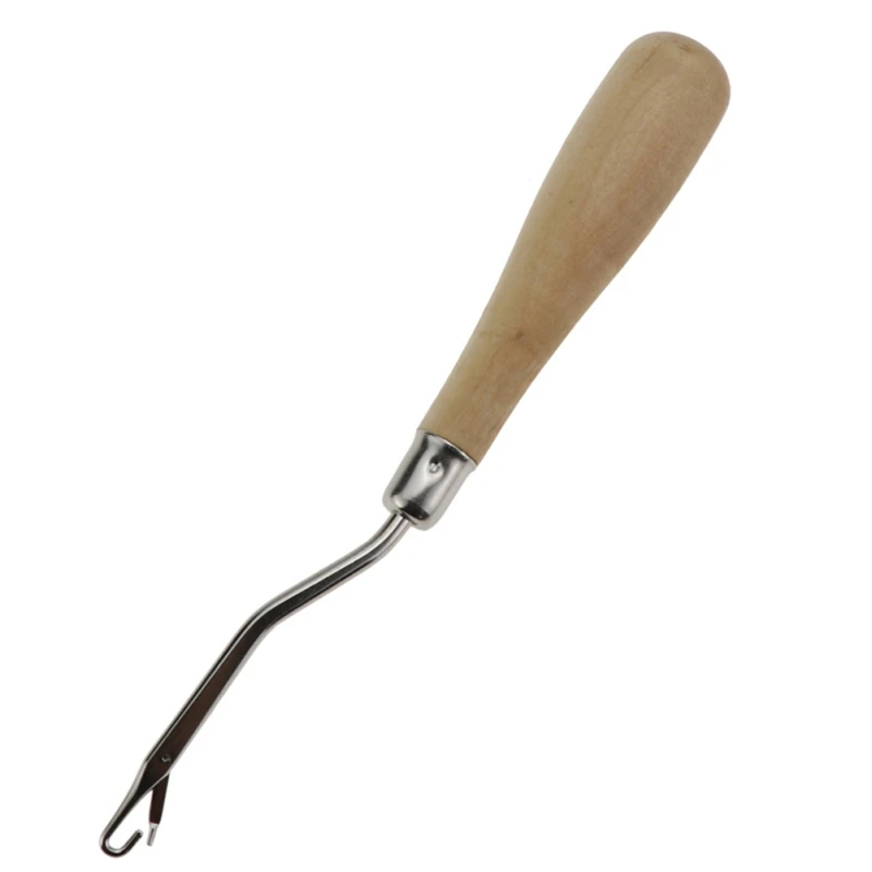 

1 Pcs Weave Hair Weave Knitting Tool Extensions Rugs Hook Latch Tool Crafts Wool Crochet Hook Set Wood Handle Latch Lock