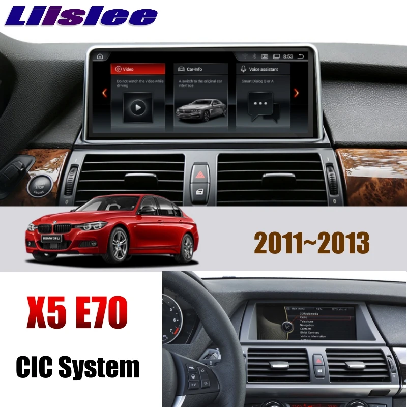 LiisLee For BMW X5 E70 2011~2013 For CIC System EVO ID6 CarPlay Adapter Car Multimedia Player GPS Audio Radio Navigation NAVI 1