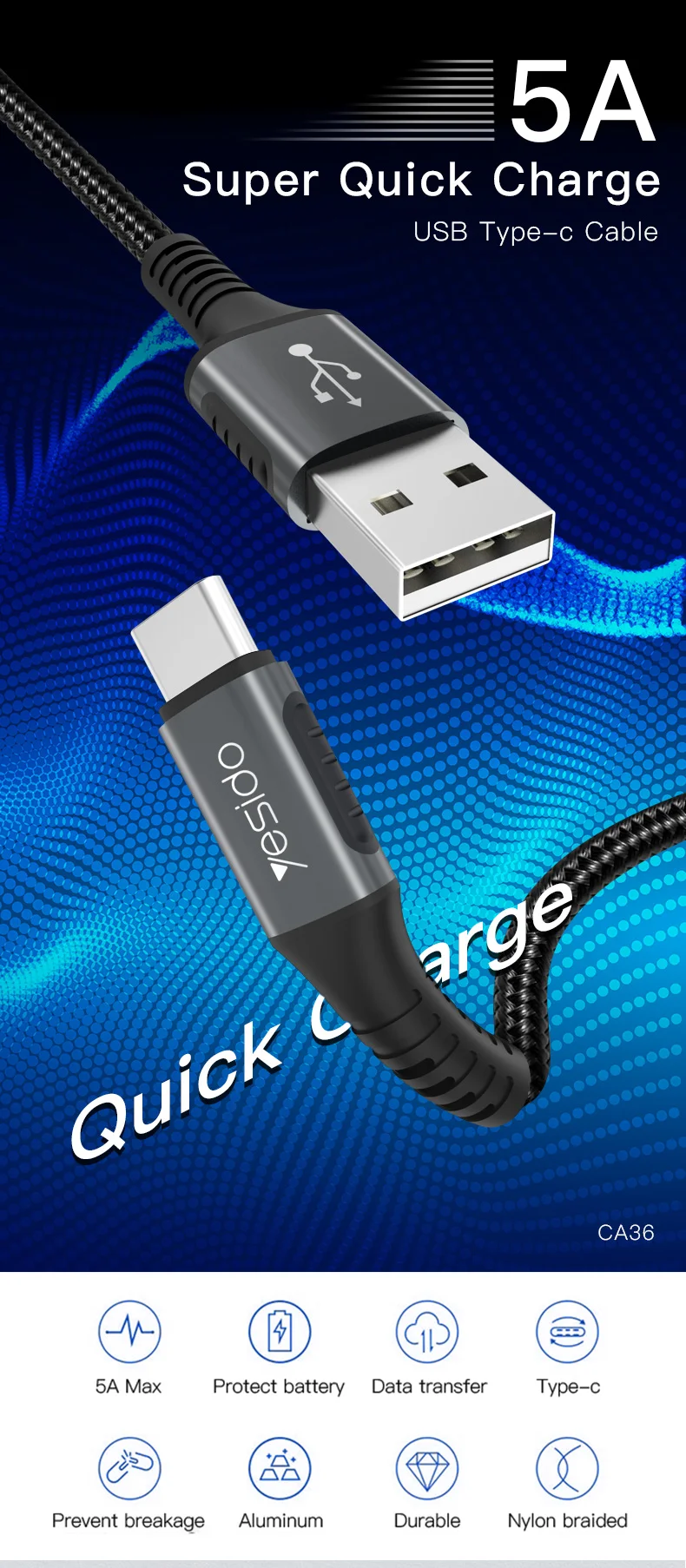 5A Quick Charger USB Type C Cable  (1)