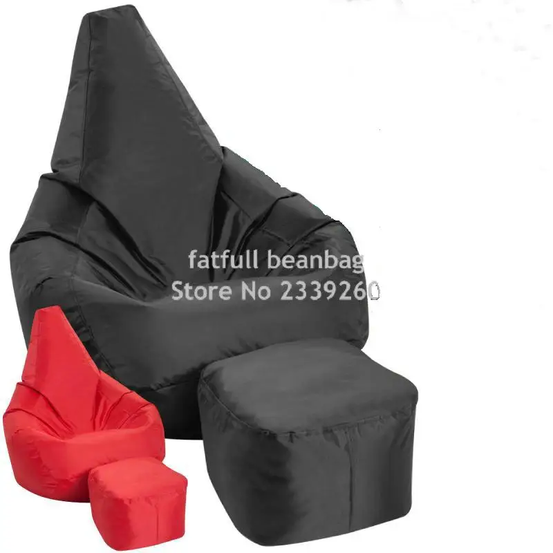 Cover only No Filler-RED WATERPROOF DROP BEAN BAG CHAIR, outdoor beanbag sofa