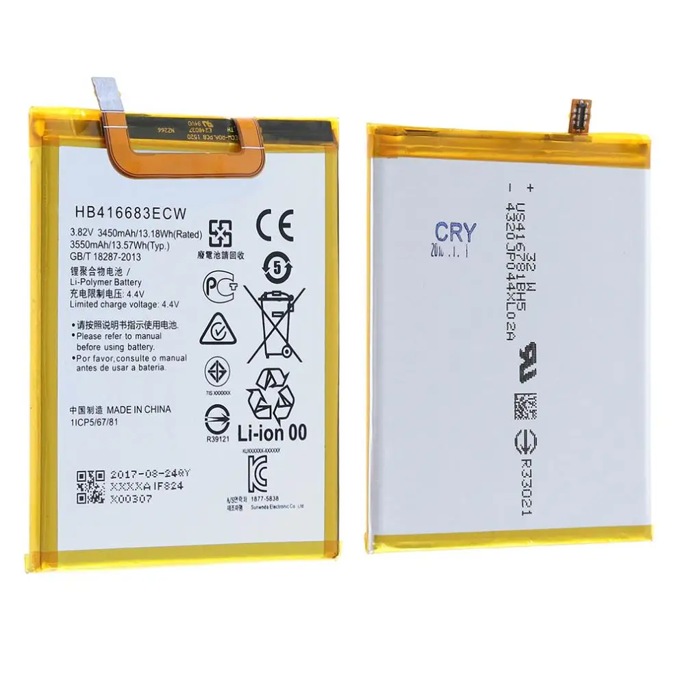 

3.82V 3450mAh Rechargeable Built-in Li-ion Replacement Battery Batterie Phone Accumulator for Huawei Nexus 6P H1511 H1512