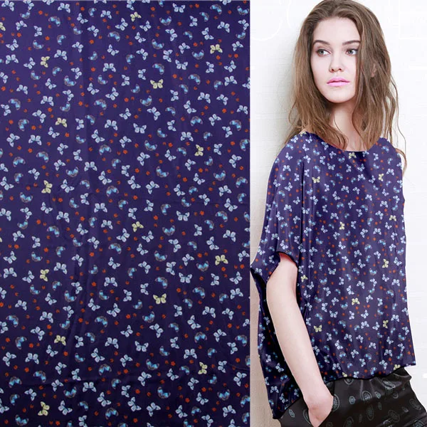 

100% silk twill silk fabric animal design butterfly and insects print,STW077